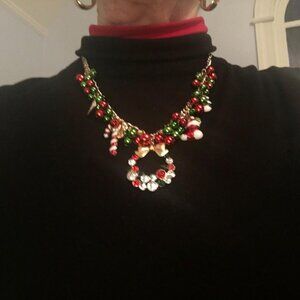 Neiman Marcus Christmas Jingle Bell Necklace Women Statement Necklace